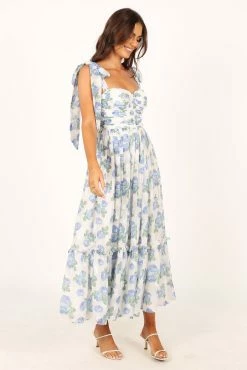 Floret Midi Dress - Blue 18 Floret Midi Dress - Blue -Dress Shop petal and pup usa dresses floret midi dress blue 33722375536817
