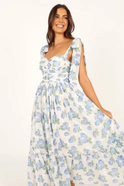 Floret Midi Dress - Blue 19 Floret Midi Dress - Blue -Dress Shop petal and pup usa dresses floret midi dress blue 33722375569585