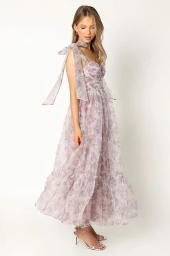 Floret Midi Dress - Dark Purple -Dress Shop petal and pup usa dresses floret midi dress dark purple 34024229437617