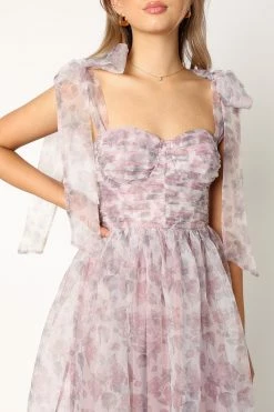 Floret Midi Dress - Dark Purple -Dress Shop petal and pup usa dresses floret midi dress dark purple 34024229503153