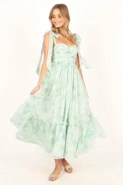 Floret Midi Dress - Sage -Dress Shop petal and pup usa dresses floret midi dress sage 33815349592241