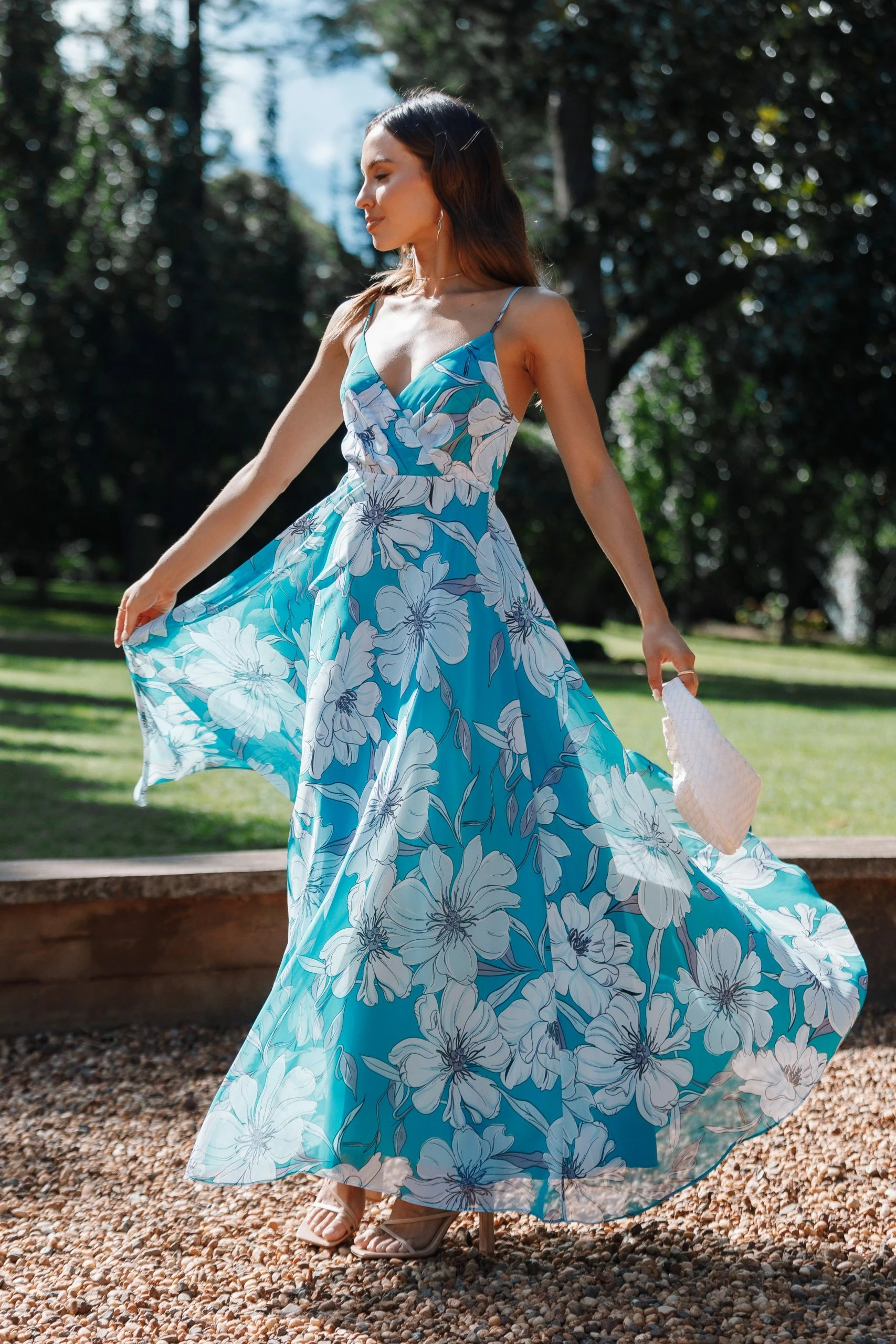 Flourish Maxi Dress - Blue Floral 1 Flourish Maxi Dress - Blue Floral