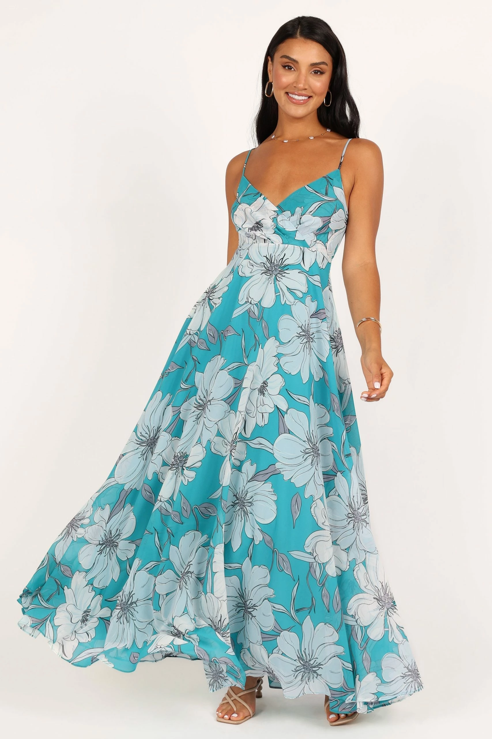 Flourish Maxi Dress - Blue Floral 5 Flourish Maxi Dress - Blue Floral - Image 5