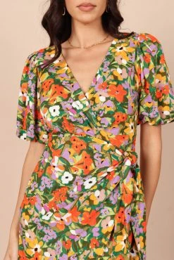 Flourish Puff Sleeve Mini Dress - Orange 8 Flourish Puff Sleeve Mini Dress - Orange -Dress Shop petal and pup usa dresses flourish puff sleeve mini dress red 32264751087793