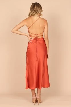 Forelle One Shoulder Cut Out Midi Dress - Rust 11 Forelle One Shoulder Cut Out Midi Dress - Rust -Dress Shop petal and pup usa dresses forelle one shoulder cut out midi dress rust 32396382535857