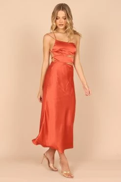 Forelle One Shoulder Cut Out Midi Dress - Rust 12 Forelle One Shoulder Cut Out Midi Dress - Rust -Dress Shop petal and pup usa dresses forelle one shoulder cut out midi dress rust 32396382568625