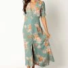 Frampton Midi Dress - Blue Floral