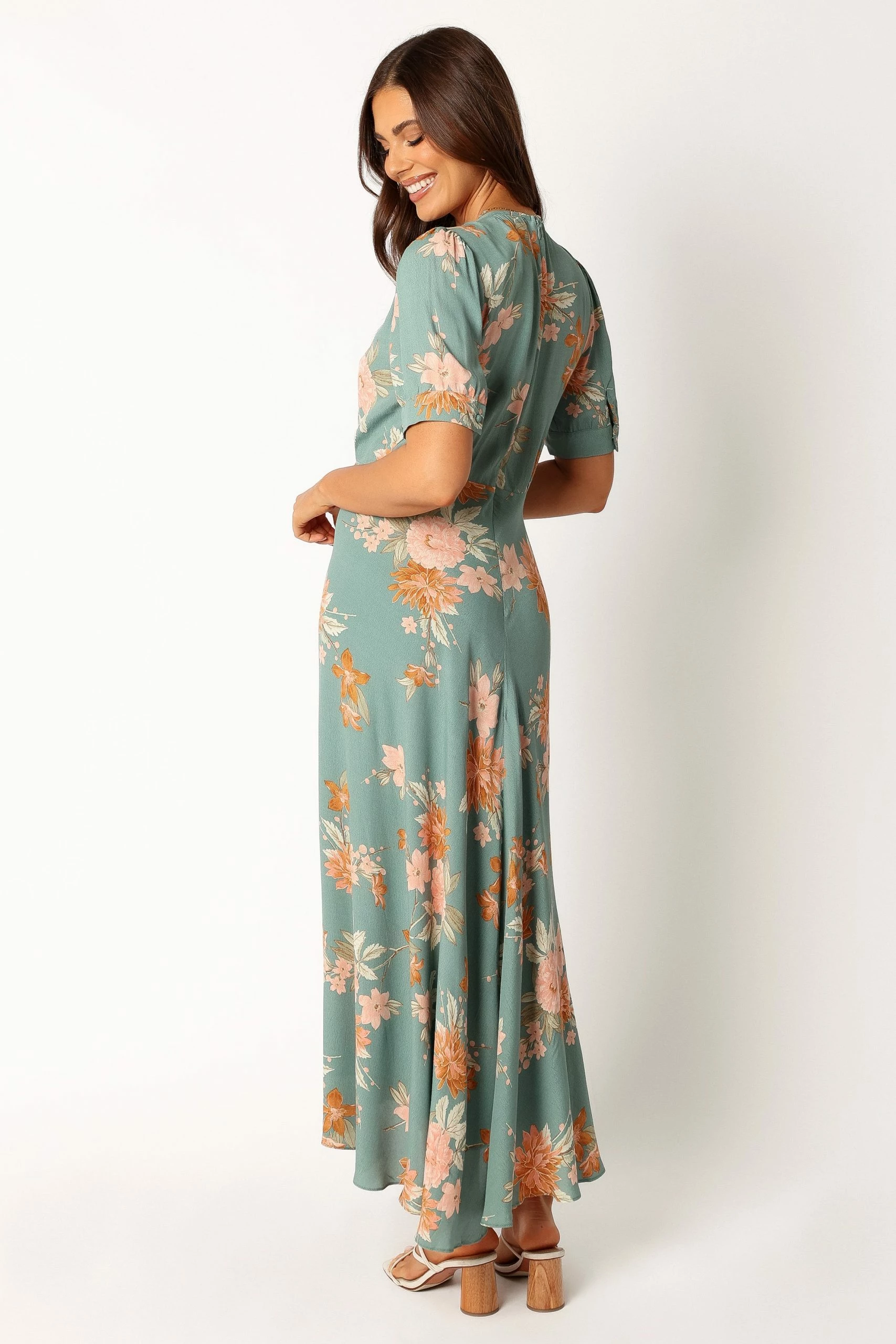 Frampton Midi Dress - Blue Floral 4 Frampton Midi Dress - Blue Floral - Image 4