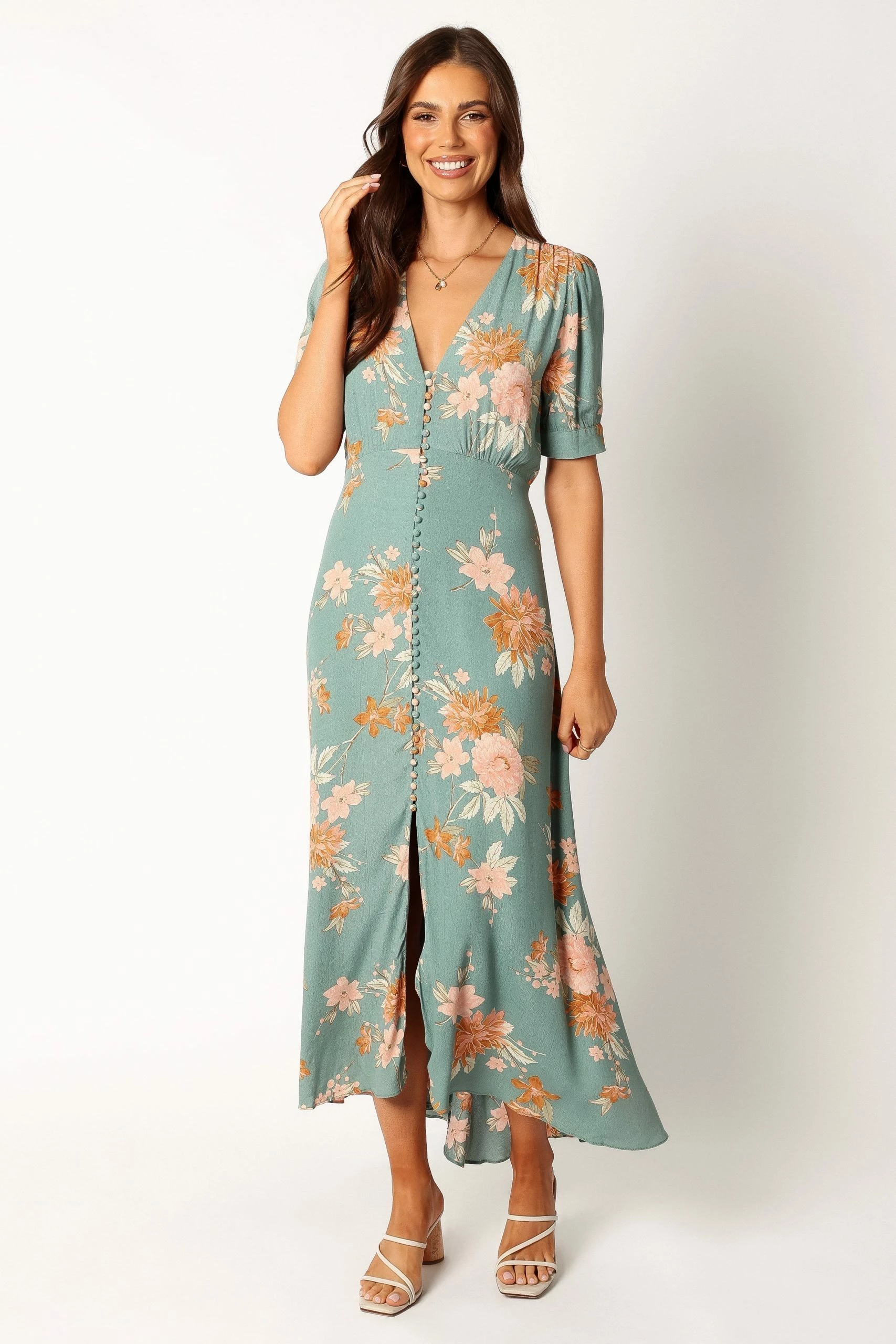 Frampton Midi Dress - Blue Floral 8 Frampton Midi Dress - Blue Floral - Image 8