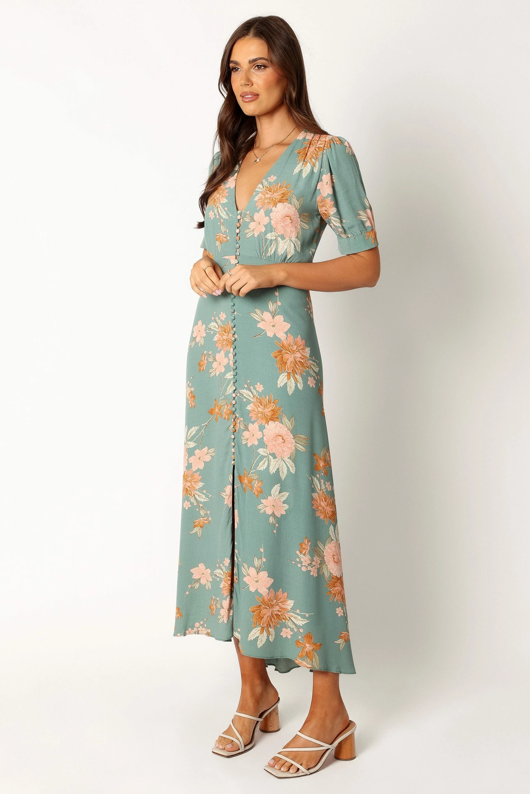 Frampton Midi Dress - Blue Floral 9 Frampton Midi Dress - Blue Floral - Image 9