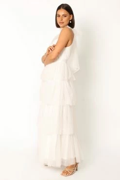Frances Halterneck Maxi Dress - Off White -Dress Shop petal and pup usa dresses frances halterneck maxi dress off white 33916160278705