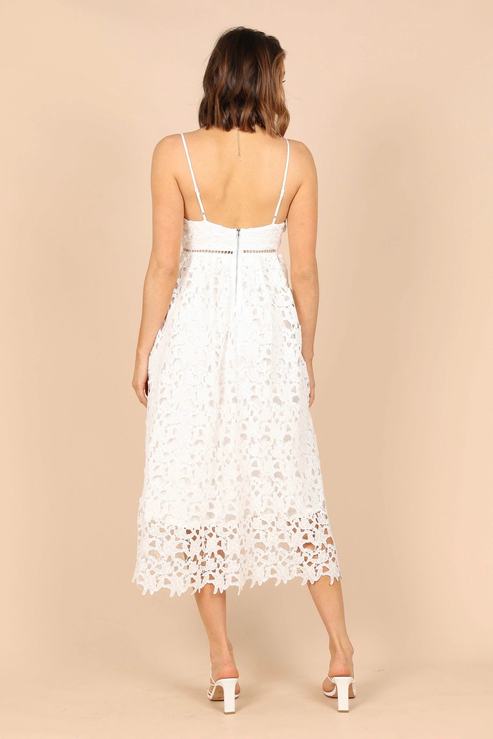 Francheshca Midi Lace Dress - White Lace 2 Francheshca Midi Lace Dress - White Lace - Image 2