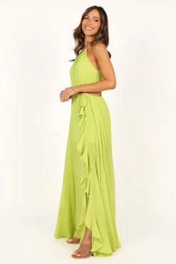 Franco Maxi Dress - Lime Green -Dress Shop petal and pup usa dresses franco maxi dress lime green 33712095035569