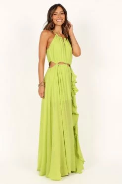 Franco Maxi Dress - Lime Green -Dress Shop petal and pup usa dresses franco maxi dress lime green 33712095133873