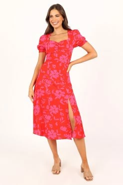 Frankie Dress - Red Pink Floral -Dress Shop petal and pup usa dresses frankie dress red pink floral 33690330890417
