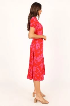 Frankie Dress - Red Pink Floral -Dress Shop petal and pup usa dresses frankie dress red pink floral 33690330988721