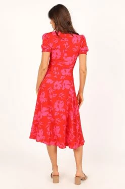 Frankie Dress - Red Pink Floral -Dress Shop petal and pup usa dresses frankie dress red pink floral 33690331021489