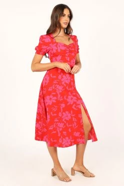 Frankie Dress - Red Pink Floral -Dress Shop petal and pup usa dresses frankie dress red pink floral 33690331054257