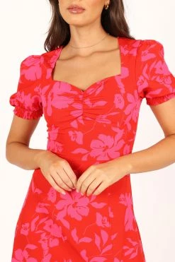Frankie Dress - Red Pink Floral -Dress Shop petal and pup usa dresses frankie dress red pink floral 33690331087025