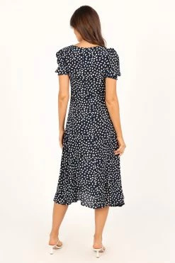 Franklin Dress - Navy Print -Dress Shop petal and pup usa dresses franklin dress navy print 33712100376753