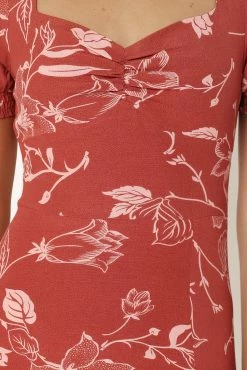 Franklin Maxi Dress - Rust Floral -Dress Shop petal and pup usa dresses franklin maxi dress rust floral 33935878881457