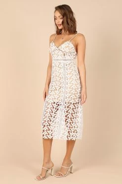 Franque Midi Lace Dress - White Lace -Dress Shop petal and pup usa dresses franque midi lace dress white lace 32317560094897