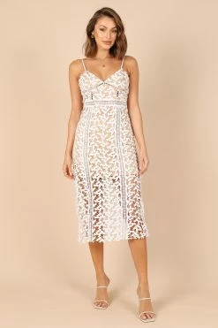 Franque Midi Lace Dress - White Lace -Dress Shop petal and pup usa dresses franque midi lace dress white lace 32317560127665