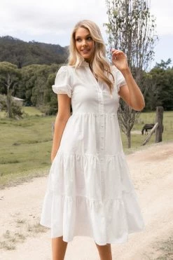 Freda Dress - White