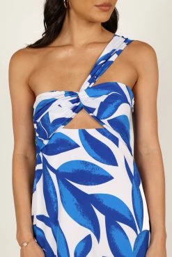 Freddie Midi Dress - White/Blue -Dress Shop petal and pup usa dresses freddie midi dress white blue 33173382299825