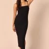 Freyja Bodycon Midi Dress - Black