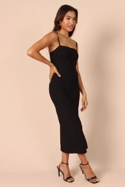 Freyja Bodycon Midi Dress - Black 10 Freyja Bodycon Midi Dress - Black -Dress Shop petal and pup usa dresses freyja bodycon midi dress black 32187007795377