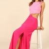 Gabby Cut Out Dress - Pink Splice