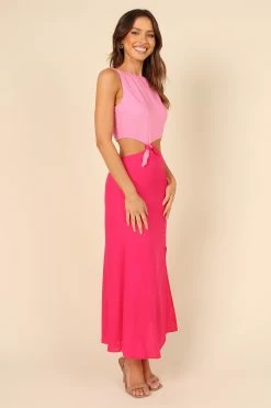 Gabby Cut Out Dress - Pink Splice -Dress Shop petal and pup usa dresses gabby cut out dress pink splice 32102912753841