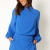 Galen Long Sleeve Mini Dress - Paris Blue