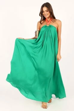Giana Halter Neck Maxi Dress - Green 13 Giana Halter Neck Maxi Dress - Green -Dress Shop petal and pup usa dresses giana halter neck maxi dress green 33612335743153