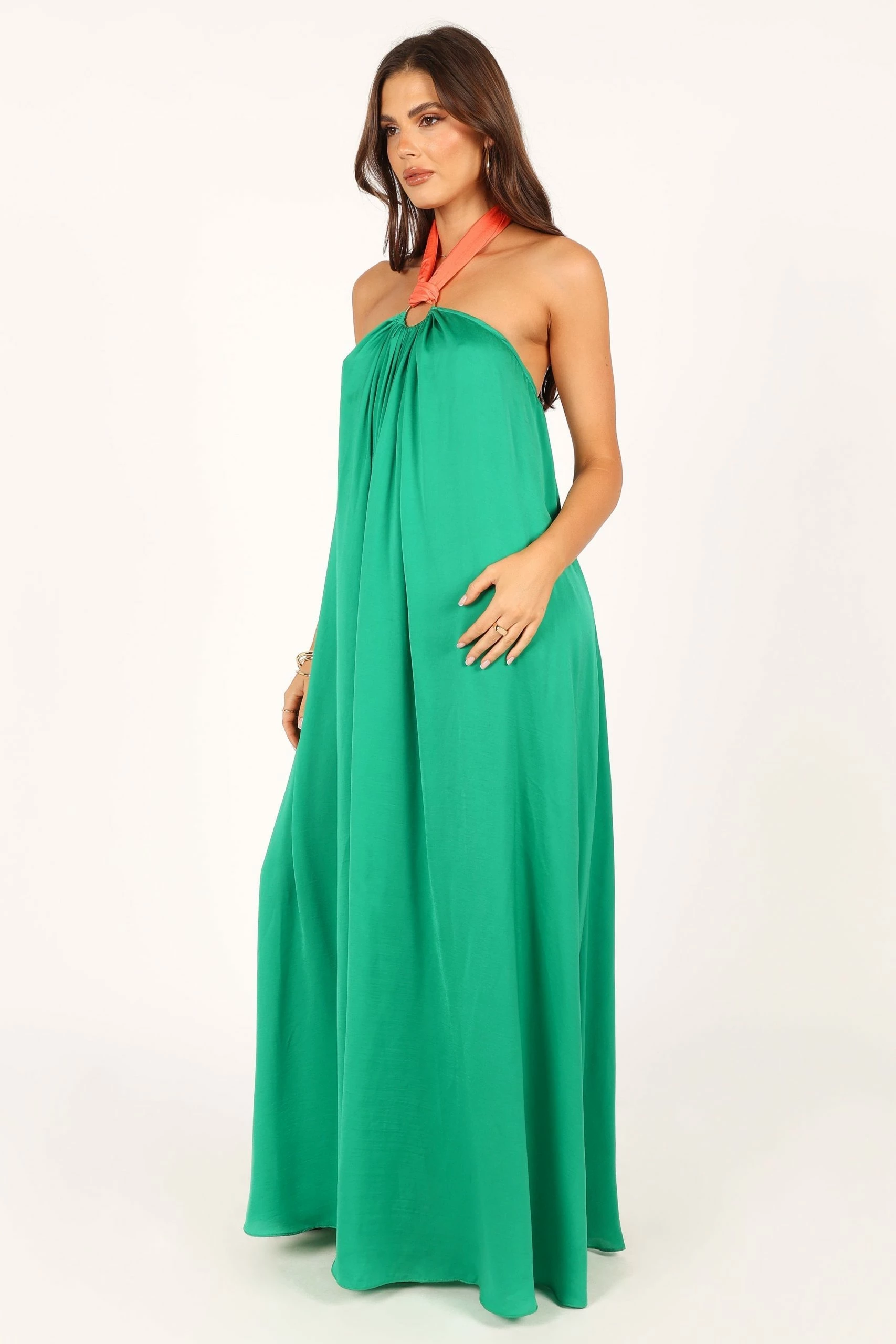 Giana Halter Neck Maxi Dress - Green 7 Giana Halter Neck Maxi Dress - Green - Image 7