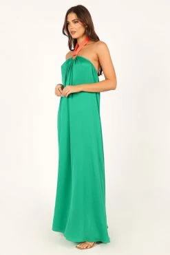 Giana Halter Neck Maxi Dress - Green 18 Giana Halter Neck Maxi Dress - Green -Dress Shop petal and pup usa dresses giana halter neck maxi dress green 33612335906993