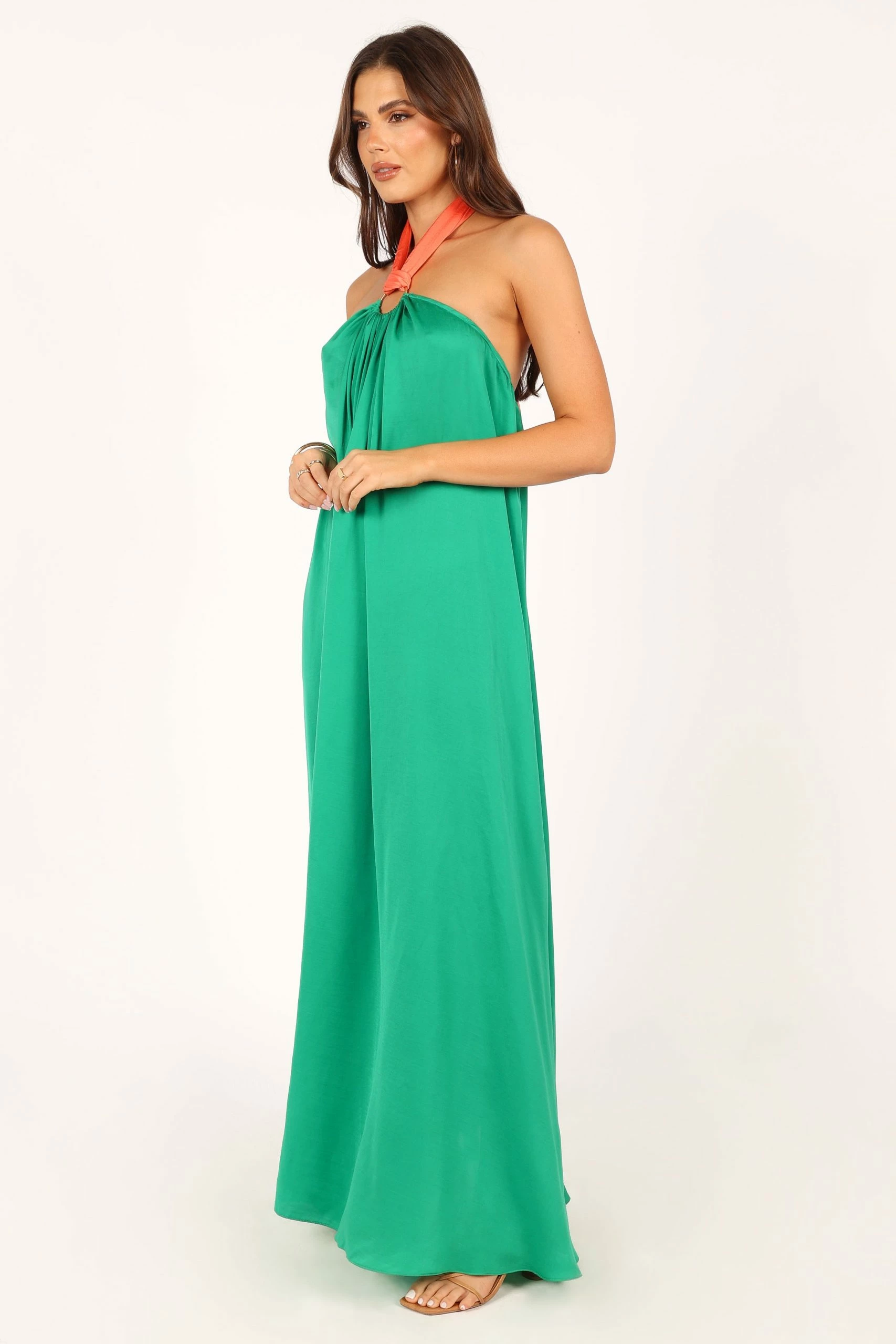 Giana Halter Neck Maxi Dress - Green 8 Giana Halter Neck Maxi Dress - Green - Image 8