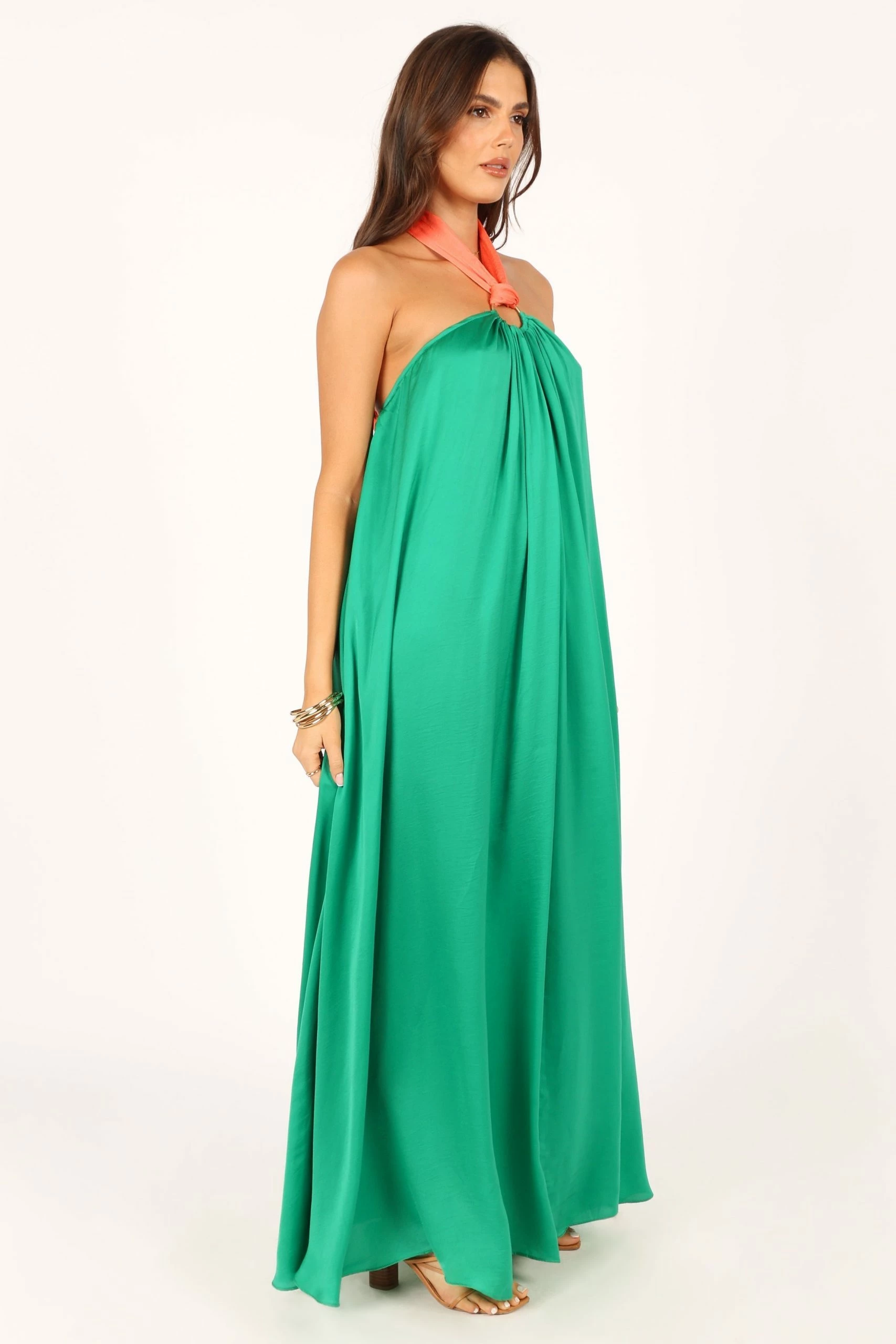 Giana Halter Neck Maxi Dress - Green 10 Giana Halter Neck Maxi Dress - Green - Image 10