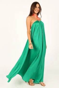 Giana Halter Neck Maxi Dress - Green 21 Giana Halter Neck Maxi Dress - Green -Dress Shop petal and pup usa dresses giana halter neck maxi dress green 33612336136369