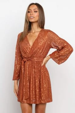Glitz Dress - Rust -Dress Shop petal and pup usa dresses glitz dress rust 23349907587249 1