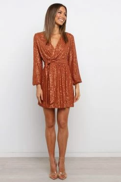 Glitz Dress - Rust -Dress Shop petal and pup usa dresses glitz dress rust 23349949694129 1