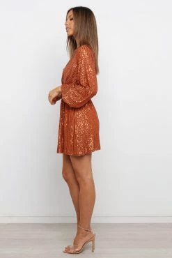 Glitz Dress - Rust -Dress Shop petal and pup usa dresses glitz dress rust 23350013362353 1