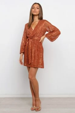 Glitz Dress - Rust -Dress Shop petal and pup usa dresses glitz dress rust 29644579930289 1