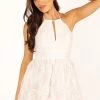Gracie Halterneck Mini Dress - White