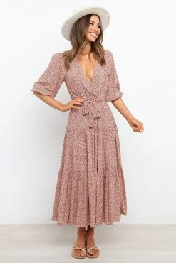 Hadyn Dress - Rust -Dress Shop petal and pup usa dresses hadyn dress rust 29636943872177