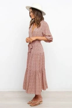 Hadyn Dress - Rust -Dress Shop petal and pup usa dresses hadyn dress rust 29636944298161