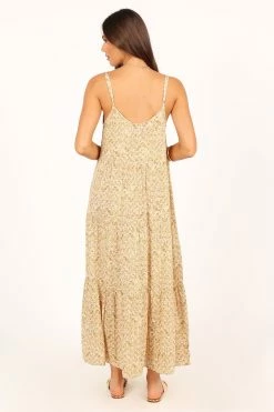 Halley Maxi Dress - Gold -Dress Shop petal and pup usa dresses halley maxi dress gold 33712108142769