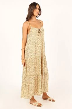 Halley Maxi Dress - Gold -Dress Shop petal and pup usa dresses halley maxi dress gold 33712108175537