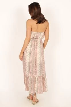 Halliday Strapless Midi Dress - Tan Print 16 Halliday Strapless Midi Dress - Tan Print -Dress Shop petal and pup usa dresses halliday strapless midi dress tan print 33810829836465
